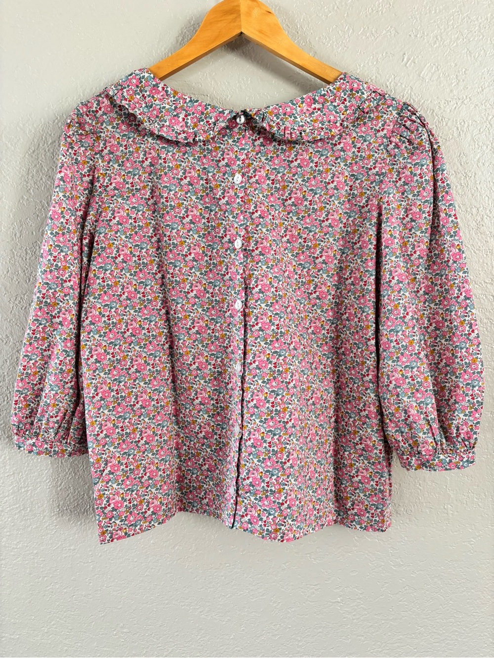 Wildseed Stitches Liberty Tana Lawn Floral Peter Pan Blouse M/L - Picture 2 of 6